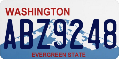 WA license plate ABZ9248