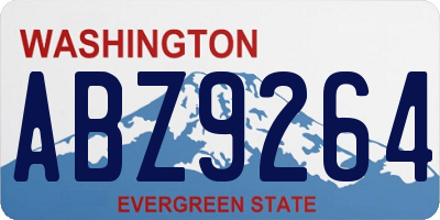 WA license plate ABZ9264