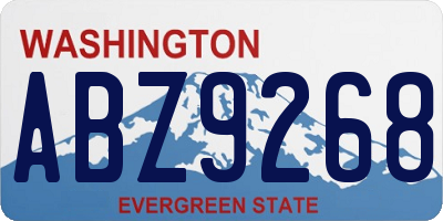 WA license plate ABZ9268