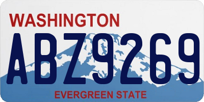 WA license plate ABZ9269
