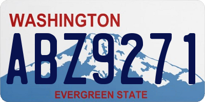 WA license plate ABZ9271