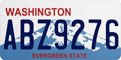 WA license plate ABZ9276