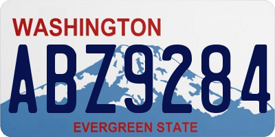 WA license plate ABZ9284