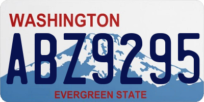 WA license plate ABZ9295