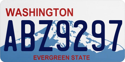 WA license plate ABZ9297