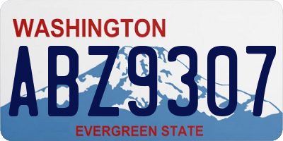WA license plate ABZ9307