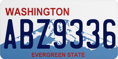 WA license plate ABZ9336