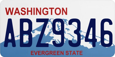 WA license plate ABZ9346