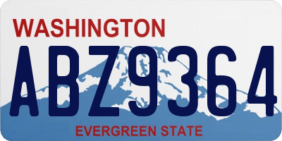 WA license plate ABZ9364