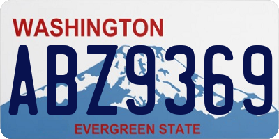 WA license plate ABZ9369