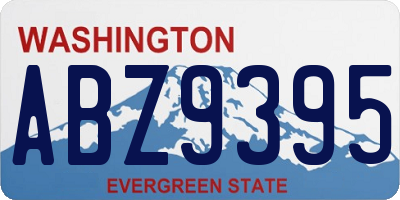 WA license plate ABZ9395