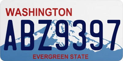 WA license plate ABZ9397