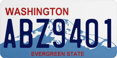 WA license plate ABZ9401