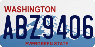 WA license plate ABZ9406