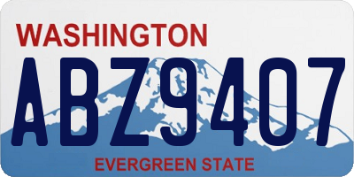 WA license plate ABZ9407