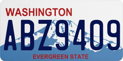 WA license plate ABZ9409