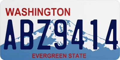 WA license plate ABZ9414