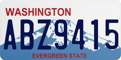 WA license plate ABZ9415