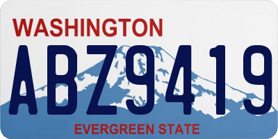 WA license plate ABZ9419