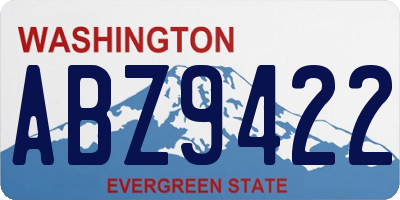WA license plate ABZ9422