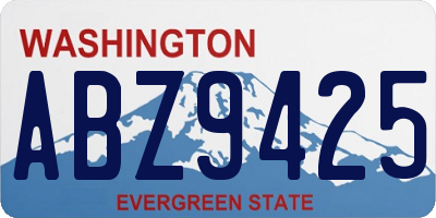 WA license plate ABZ9425