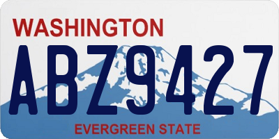 WA license plate ABZ9427
