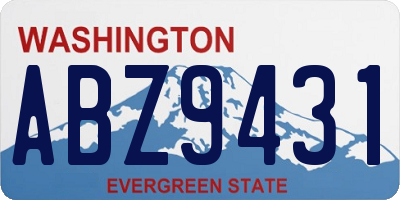WA license plate ABZ9431