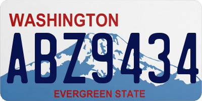 WA license plate ABZ9434