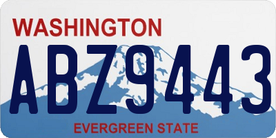 WA license plate ABZ9443