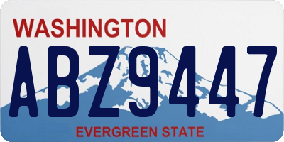 WA license plate ABZ9447