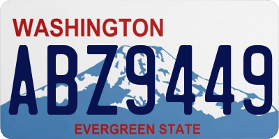 WA license plate ABZ9449