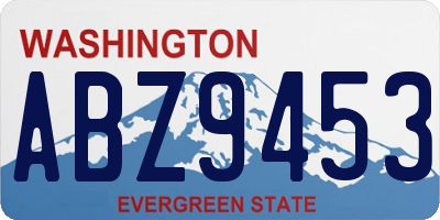 WA license plate ABZ9453