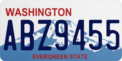 WA license plate ABZ9455