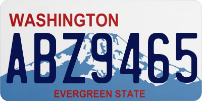 WA license plate ABZ9465