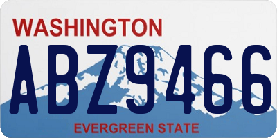 WA license plate ABZ9466