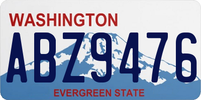 WA license plate ABZ9476