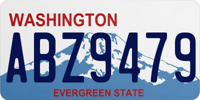 WA license plate ABZ9479
