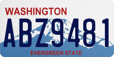 WA license plate ABZ9481
