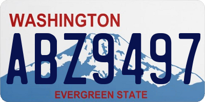 WA license plate ABZ9497