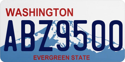 WA license plate ABZ9500