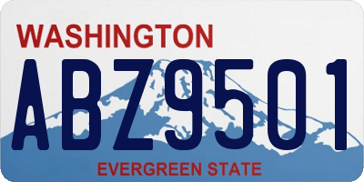 WA license plate ABZ9501