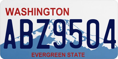 WA license plate ABZ9504