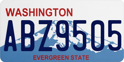 WA license plate ABZ9505