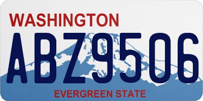 WA license plate ABZ9506