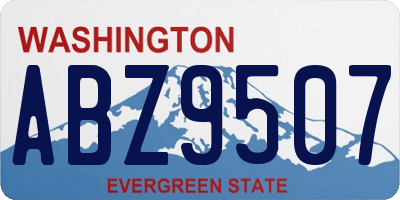 WA license plate ABZ9507