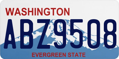 WA license plate ABZ9508