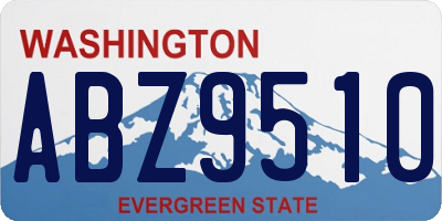 WA license plate ABZ9510