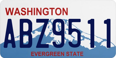 WA license plate ABZ9511