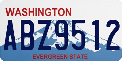 WA license plate ABZ9512