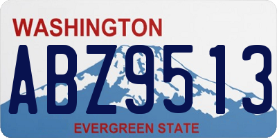 WA license plate ABZ9513